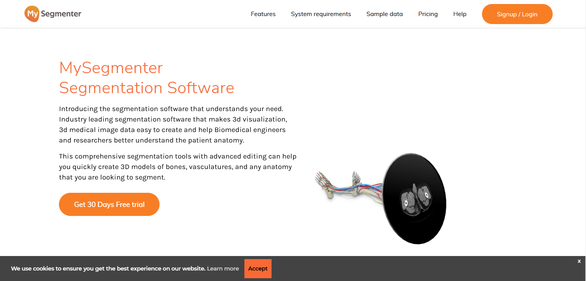 Main MySegmenter webpage 