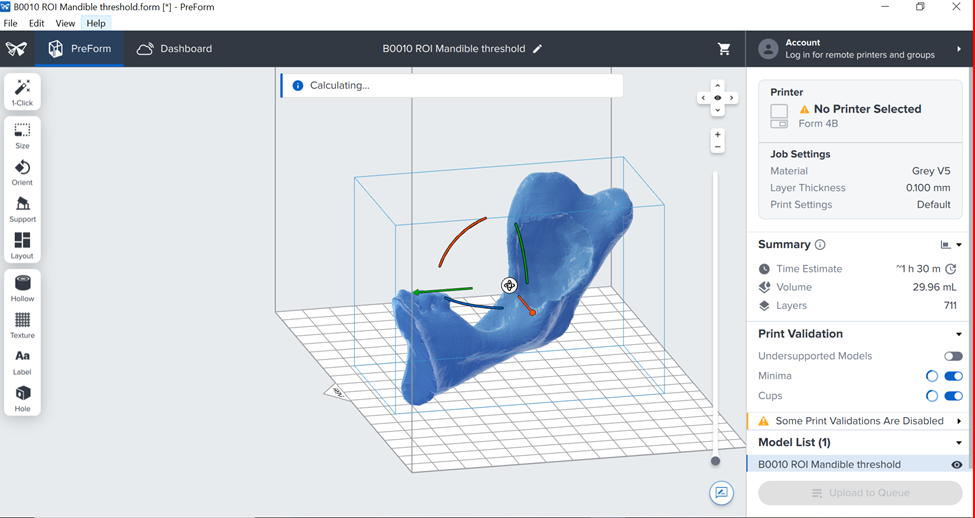 Manually orientation tool