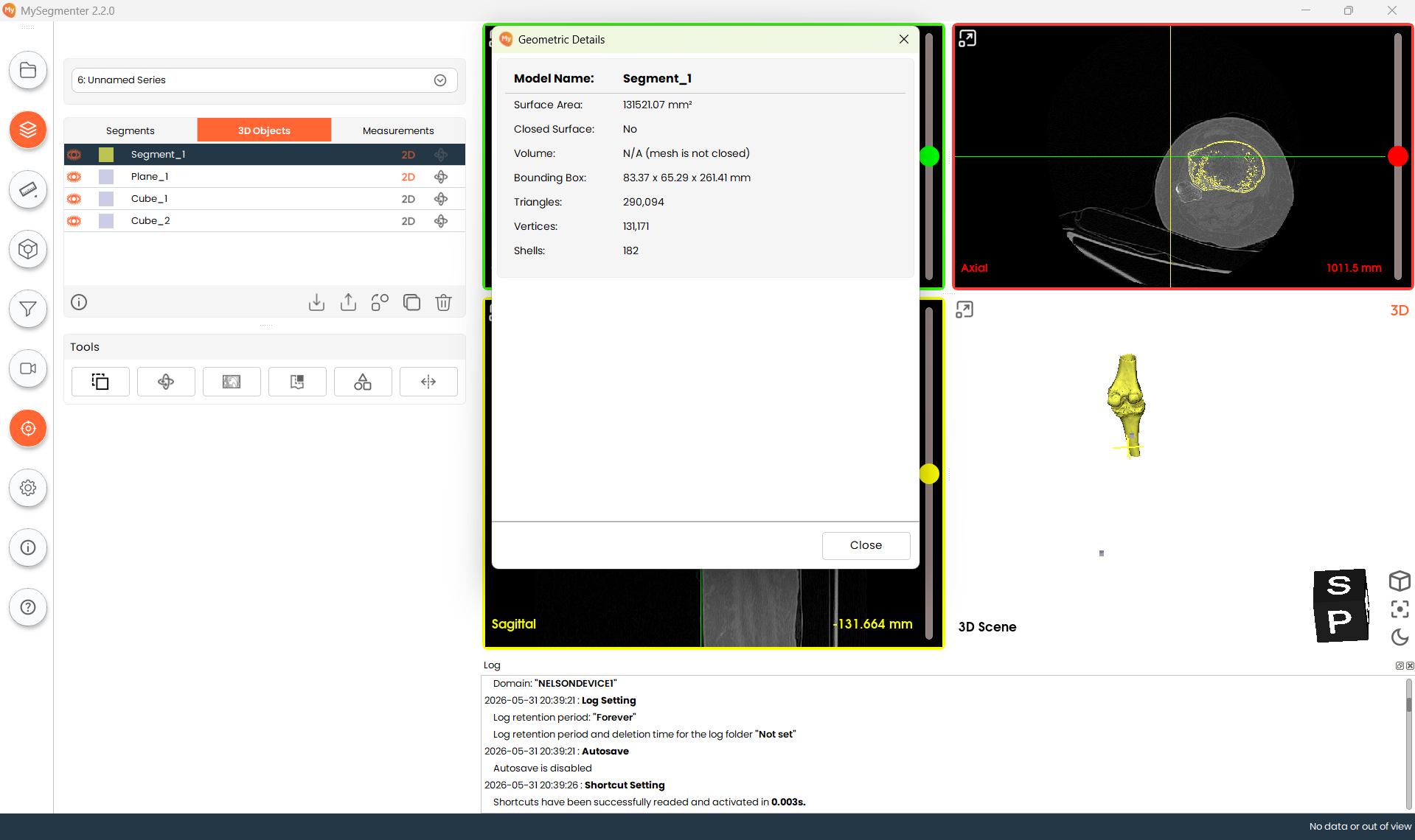 Object geometric information